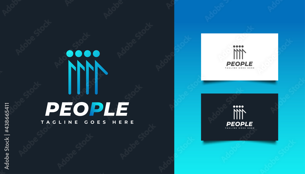 People, Community, Network, Creative Hub, Group, Social Connection Logo or Icon for Business Identity People, Community, Network, Creative Hub, Group, Social Connection Logo or Icon for Business Identity