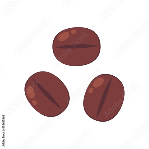 Coffee beans vector. Coffee beans on white background. free space for text.