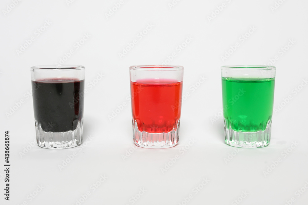 Color Water in Glass Color Water in Glass