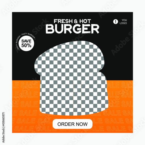 Burger food restaurant social media post