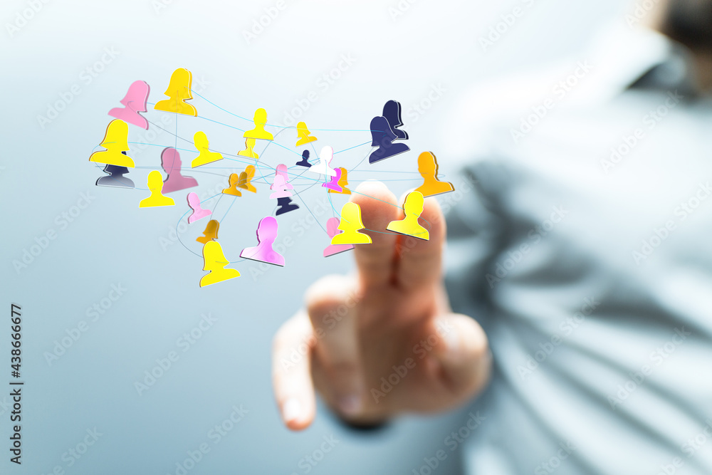 videoconference group of people talking in social network videoconference group of people talking in social network