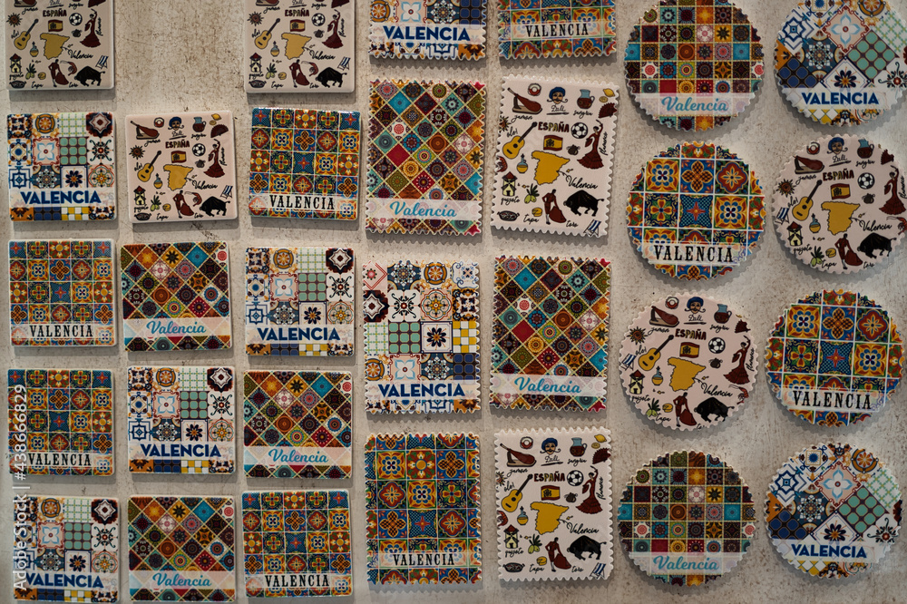 Nice souvenir magnets in Valencia, Spain.