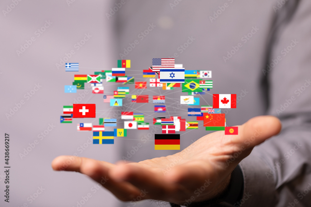 international counties flags - 3D realistic. international counties flags - 3D realistic.