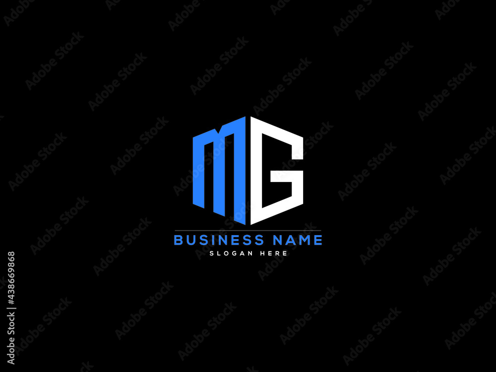 Letter MG Logo, creative mg logo icon vector for business - obrazy, fototapety, plakaty 