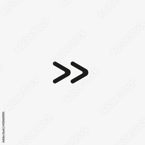 Right arrow icon. Next page, forward multimedia button symbol for website and mobile app UI design.