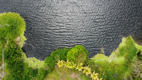 Aerial view of Rio Carraizo in Puerto Rico.