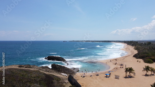 Aerial view of Poza del Obispo beach.
