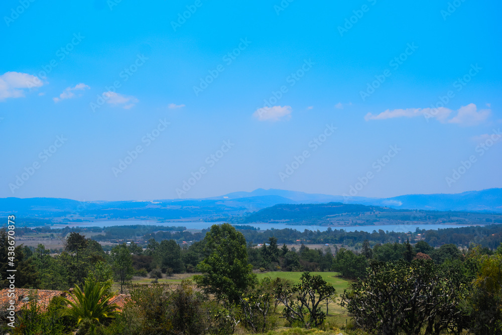 Tapalpa landscape from the Country Club with the reservoir at the bottom of the grounds