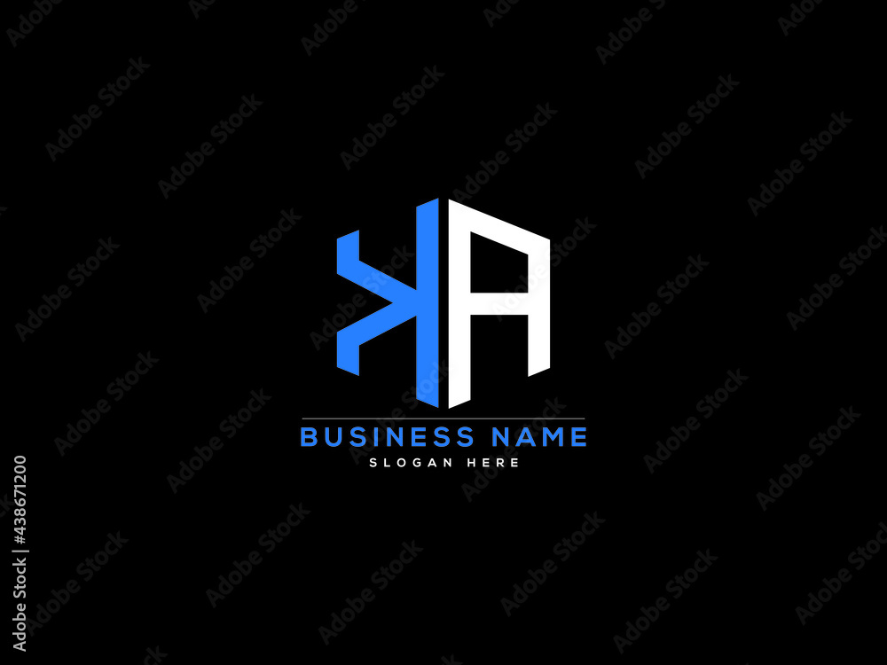 Letter KA Logo, creative ka logo icon vector for business - obrazy, fototapety, plakaty 