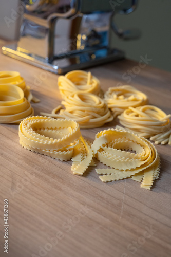 Pasta on the table photo