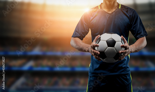 Football 2022 design with Soccer player.media or work of art. © sutadimages