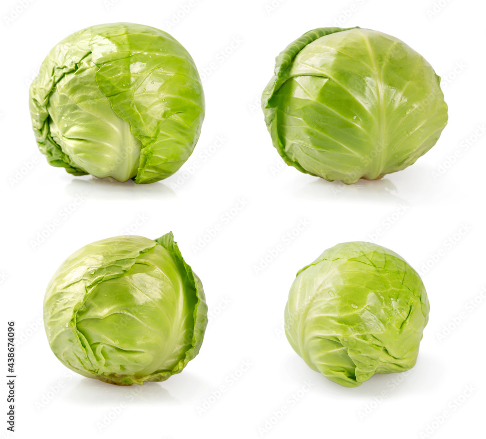 Fresh cabbage on a white background Fresh cabbage on a white background