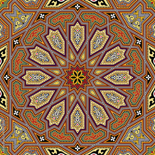 Traditional Islamic Design, Seamless pattern, vector illustration Islamic Mosaic Design, seamless wallpaper