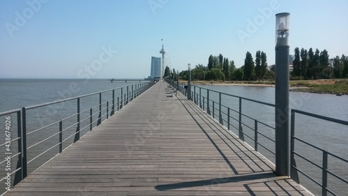 wooden bridge in the sea