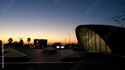 sunset over the bridge