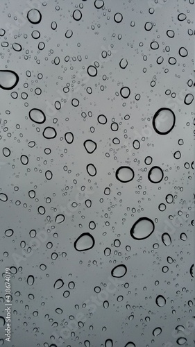 water drops on glass
