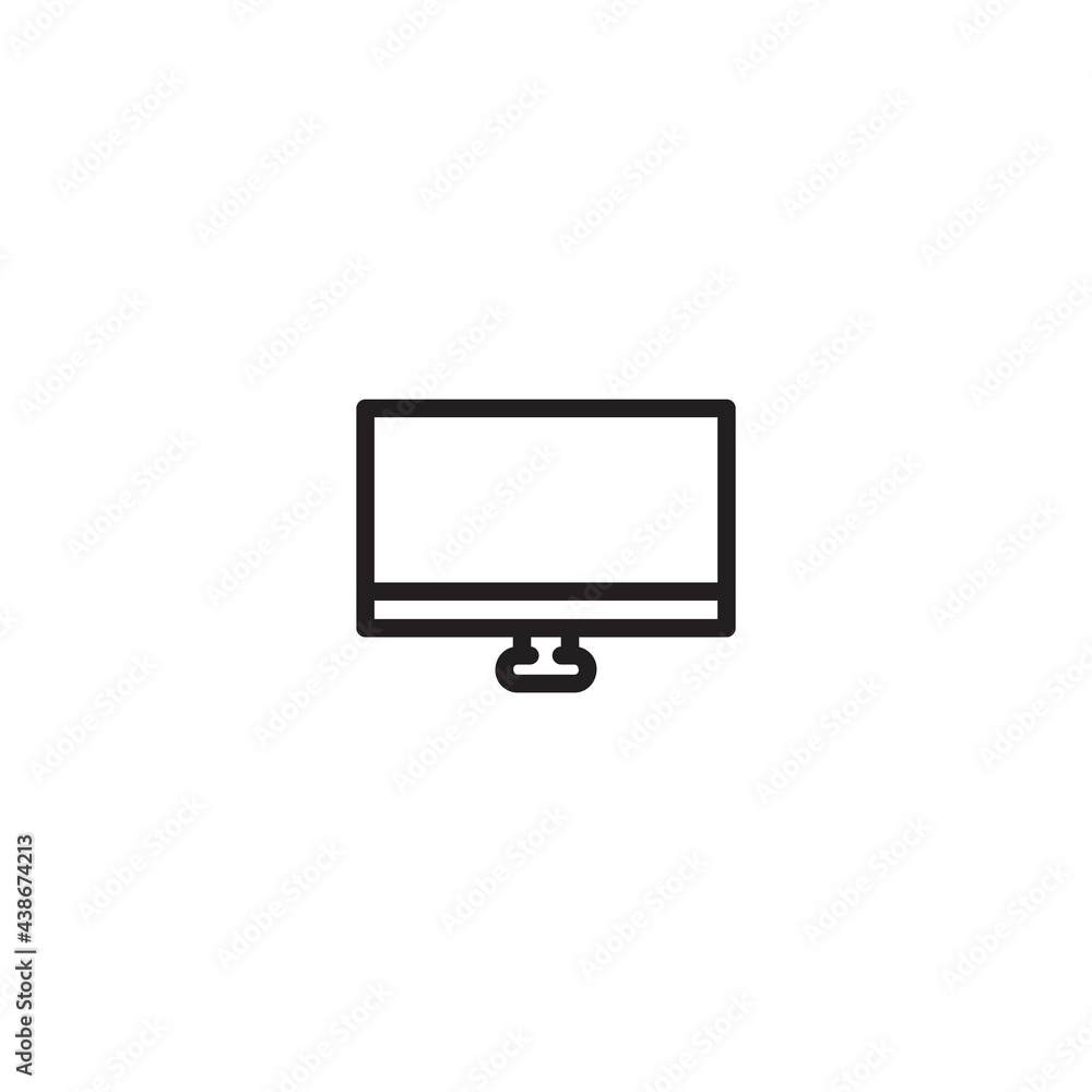 monitor icon isolated on white background monitor icon isolated on white background