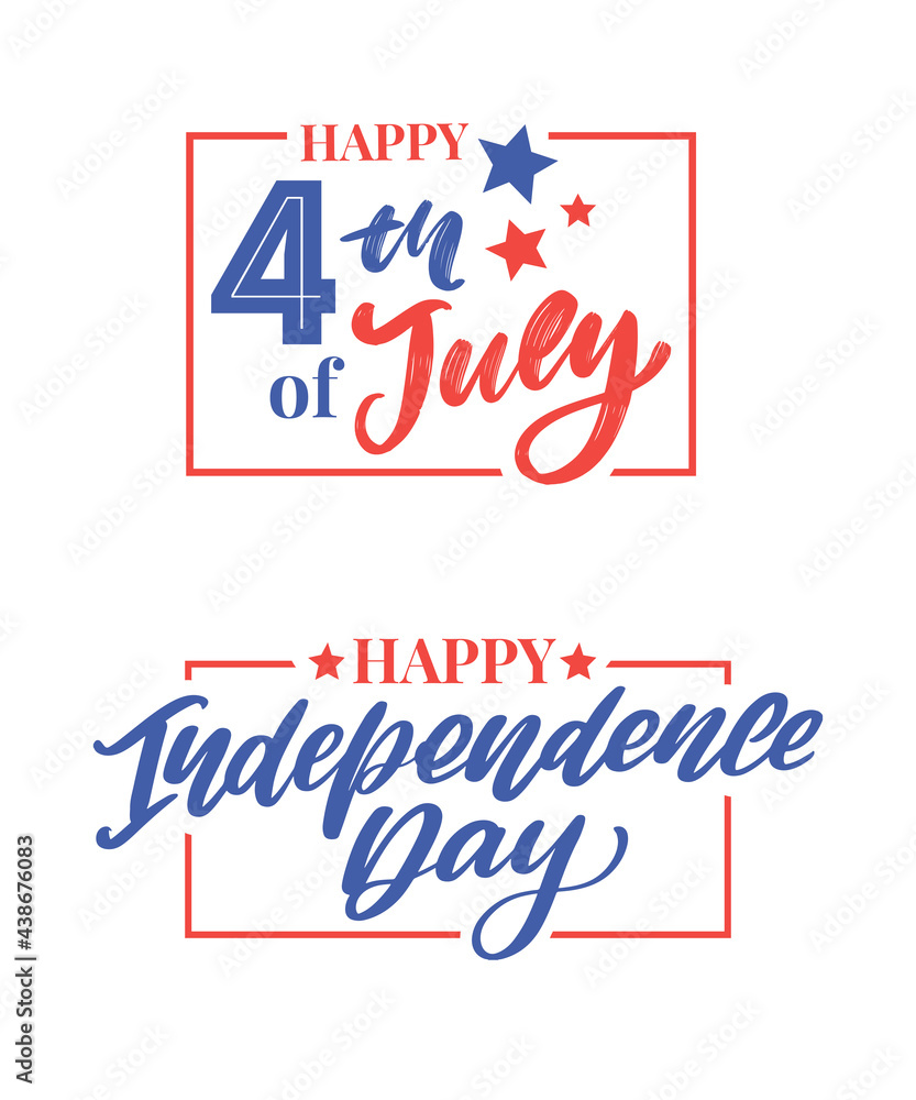 illustration of 4th of July Background with American flag illustration of 4th of July Background with American flag