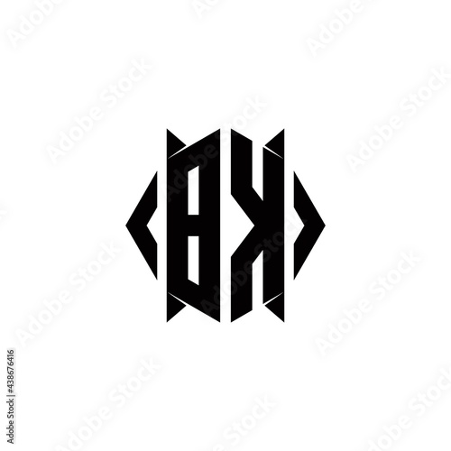 Free Download BK Logo monogram with shield shape designs template - GFXLoad