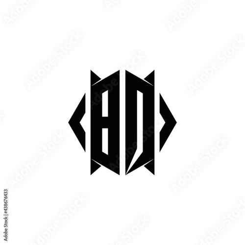 Free Download BQ Logo monogram with shield shape designs template - GFXLoad