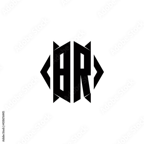 BR Logo monogram with shield shape designs template Free Download BR Logo monogram with shield shape designs template - GFXLoad