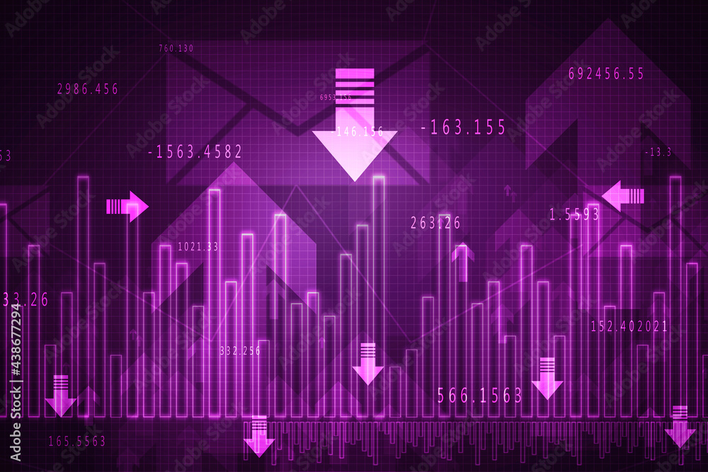 2d rendering Stock market online business concept. business Graph 2d rendering Stock market online business concept. business Graph