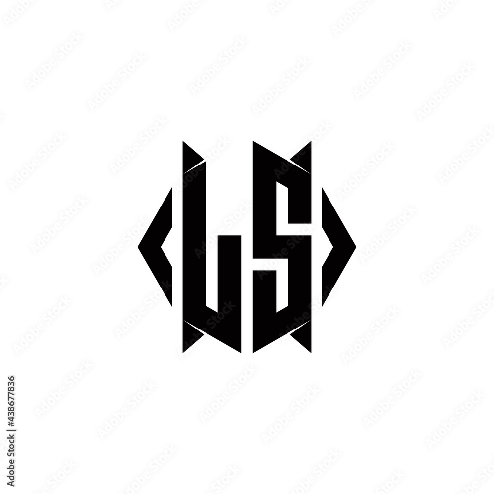 LS Logo monogram with shield shape designs template LS Logo monogram with shield shape designs template