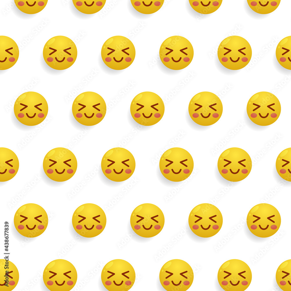 Fototapeta premium Smiley or emoticon pattern design background concept