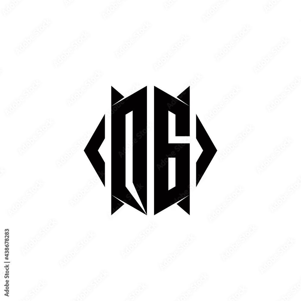 QG Logo monogram with shield shape designs template QG Logo monogram with shield shape designs template