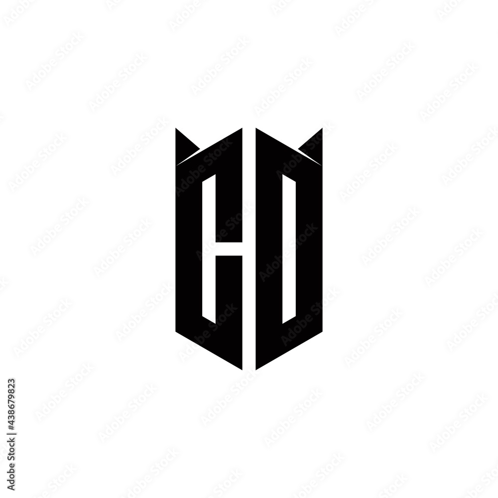 CD Logo monogram with shield shape designs template CD Logo monogram with shield shape designs template