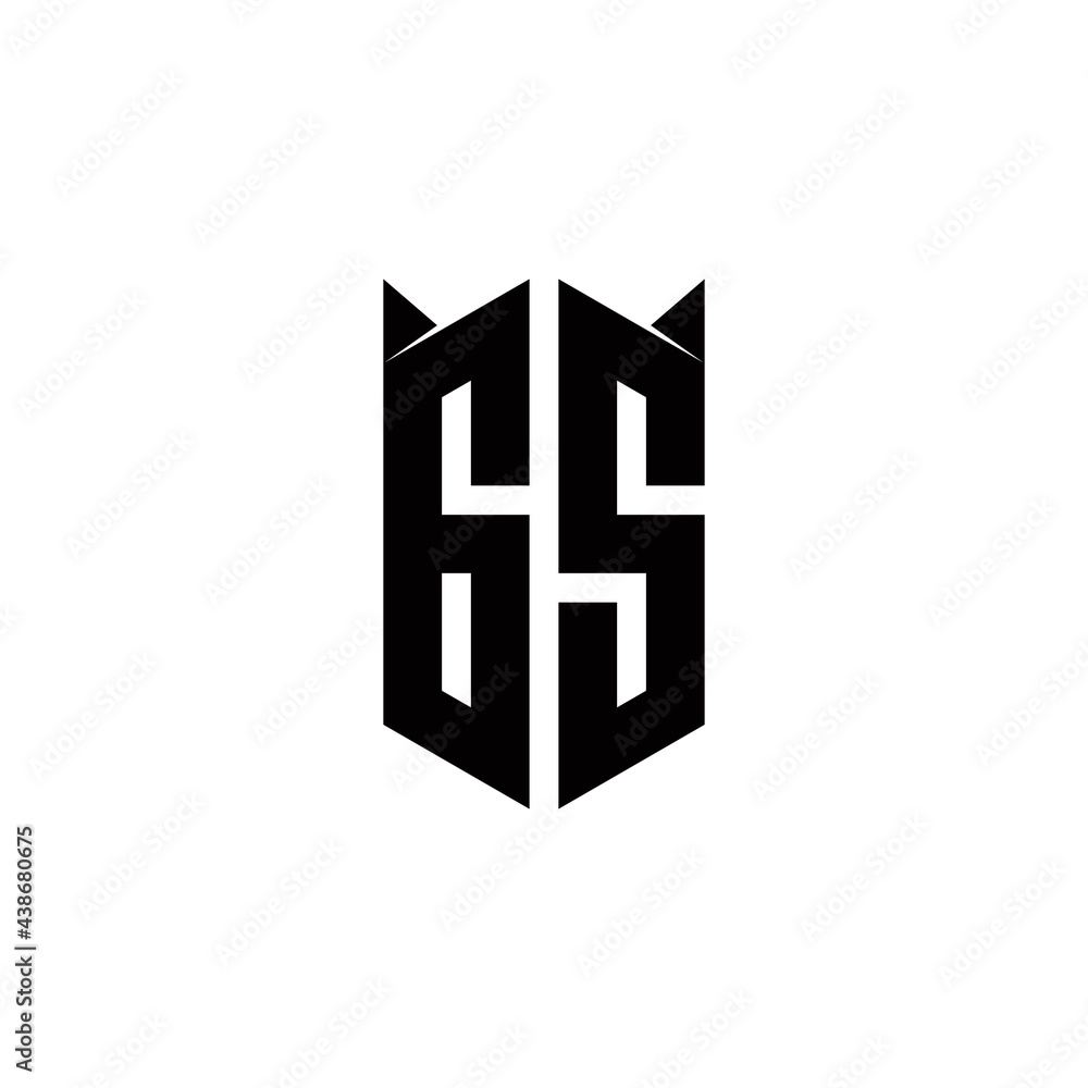 Obraz premium GS Logo monogram with shield shape designs template