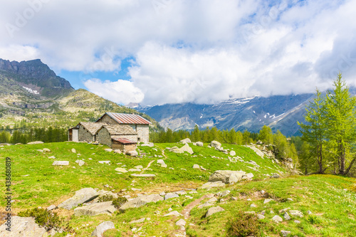 Alpine landscape in Gran Paradiso National Park, Piedmont Italy