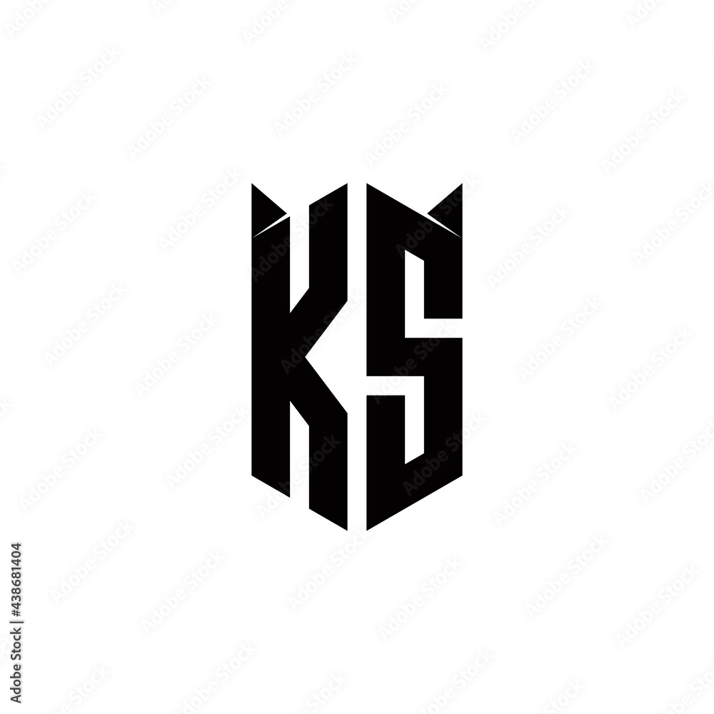 KS Logo monogram with shield shape designs template KS Logo monogram with shield shape designs template