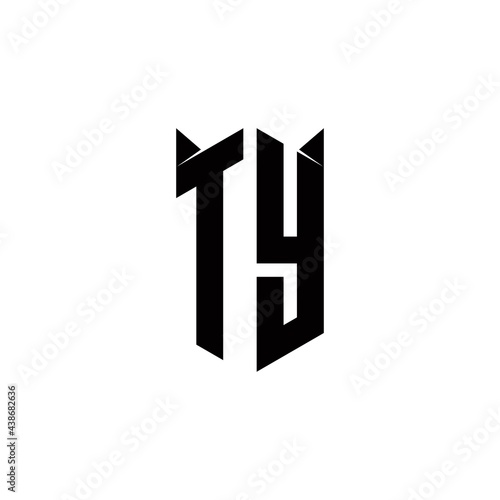 TY Logo monogram with shield shape designs template Free Download TY Logo monogram with shield shape designs template - GFXLoad