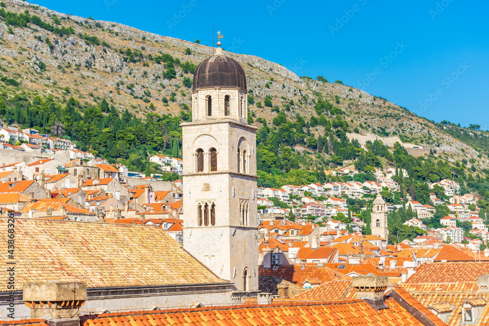 Beautiful Belltower in Dubrovnik old town, Croatia
