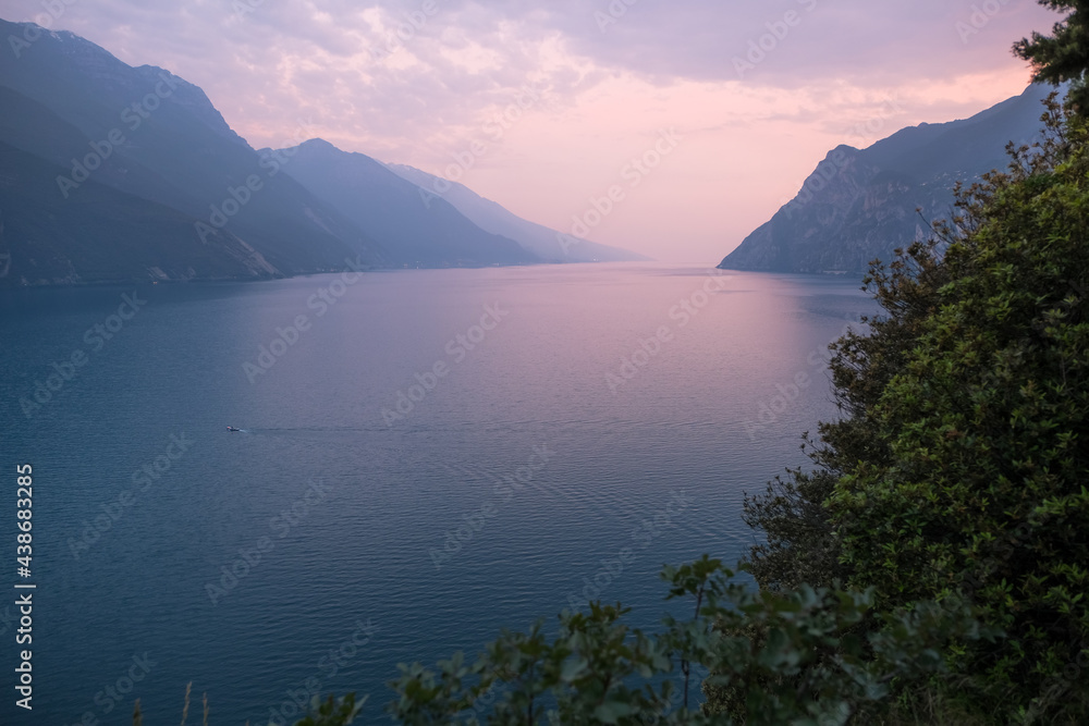 Famous Lake Garda in the Italian Alps, Trentino, Italy, Europe