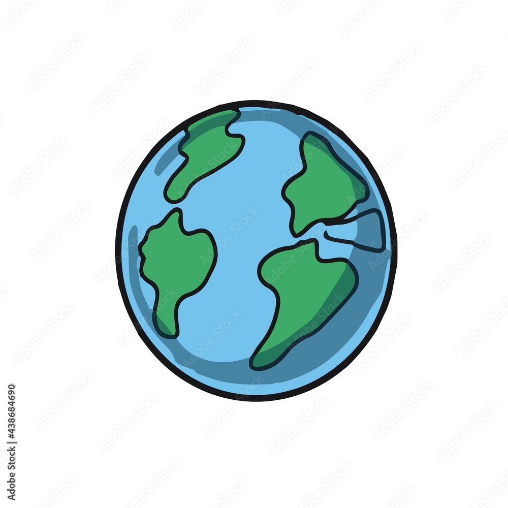 space set vector illustration hand-drawn cute images childrens bright colored rocket meteorite planet alien flying saucers astronaut satellite sun saturn mars stars and constellations. Print