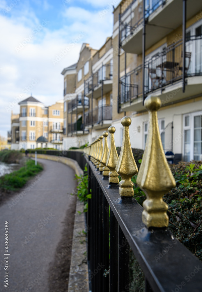 Gold fence decorations