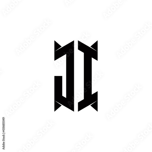JI Logo monogram with shield shape designs template Free Download JI Logo monogram with shield shape designs template - GFXLoad