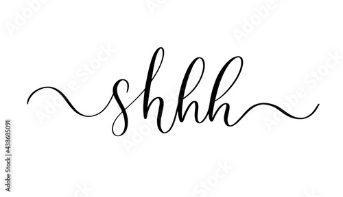 Slogan shhh sign. Stop, please be quiet icon psssst . Forbad, silence no speaking or no talking. Funny vector flat icons silhouette Silent finger over lips or mouth sign. Sound off quote.
