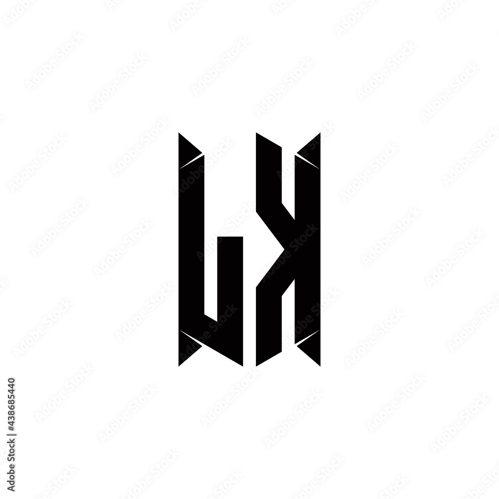 LK Logo monogram with shield shape designs template LK Logo monogram with shield shape designs template
