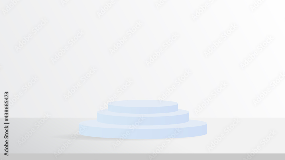 Abstract minimal blue product display presentation in blue background ,podium display minimal, illustration 3d Vector EPS 10 Abstract minimal blue product display presentation in blue background ,podium display minimal, illustration 3d Vector EPS 10