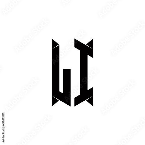 Free Download LI Logo monogram with shield shape designs template - GFXLoad