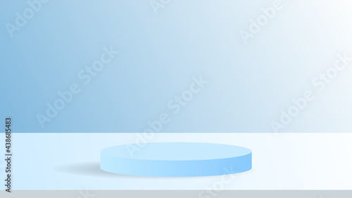Abstract minimal blue product display  presentation in blue background ,podium display minimal, illustration 3d Vector EPS 10