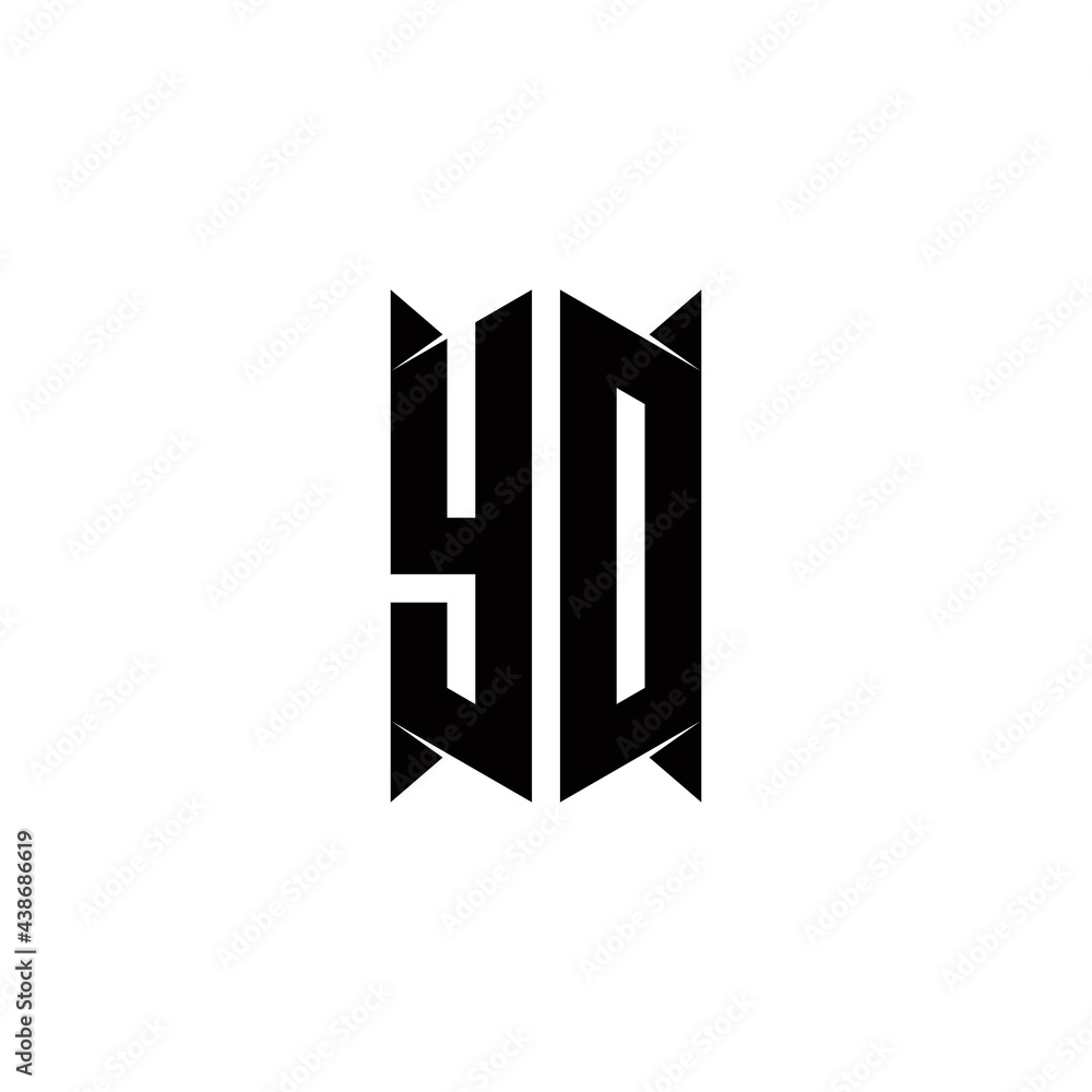 YD Logo monogram with shield shape designs template YD Logo monogram with shield shape designs template
