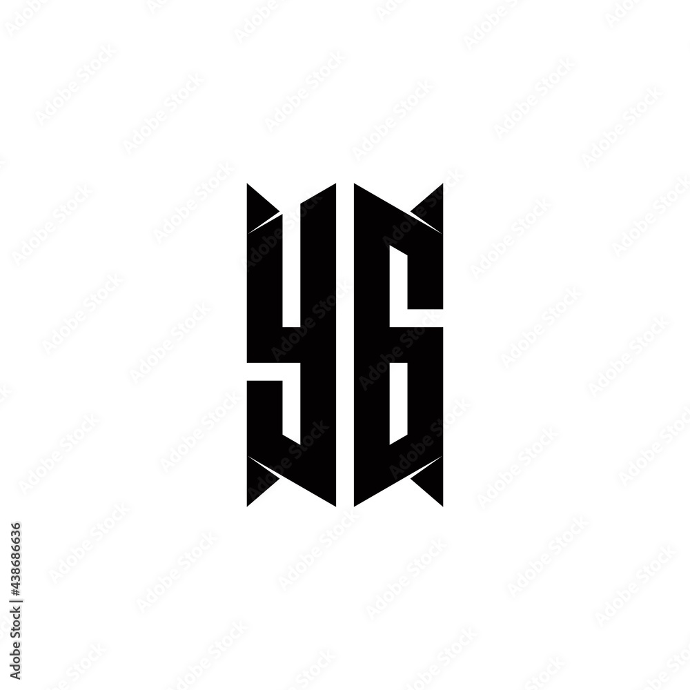 YG Logo monogram with shield shape designs template YG Logo monogram with shield shape designs template