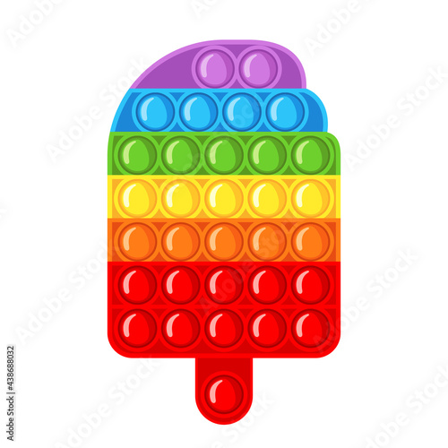 Trendy antistress sensory toy Pop it fidget in flat style isolated on white background.