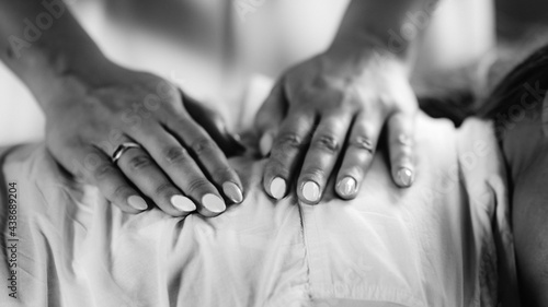 Hands at Reiki Healing Treatment