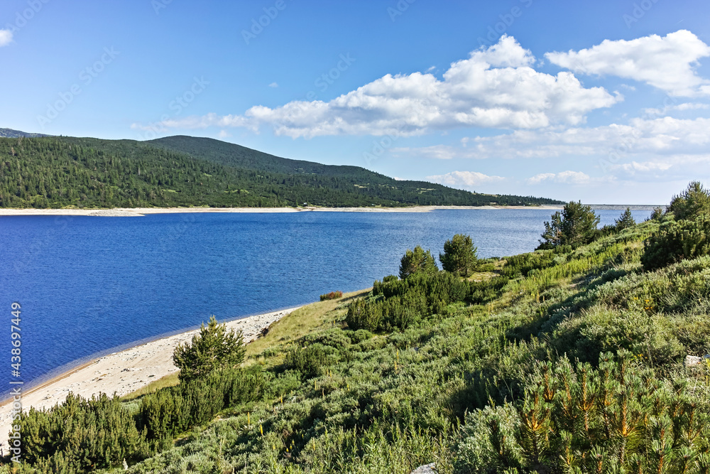 landscape with Belmeken Reservoir, Rila mountain, Bulgaria