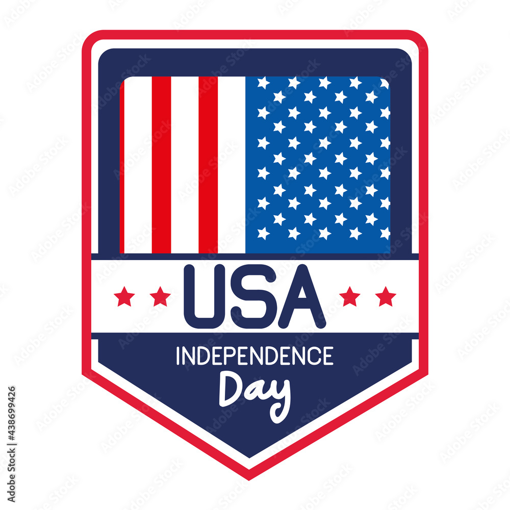 Independence day with flag banner Independence day with flag banner